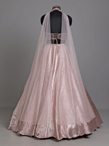 Pink rose gold women lehenga choli