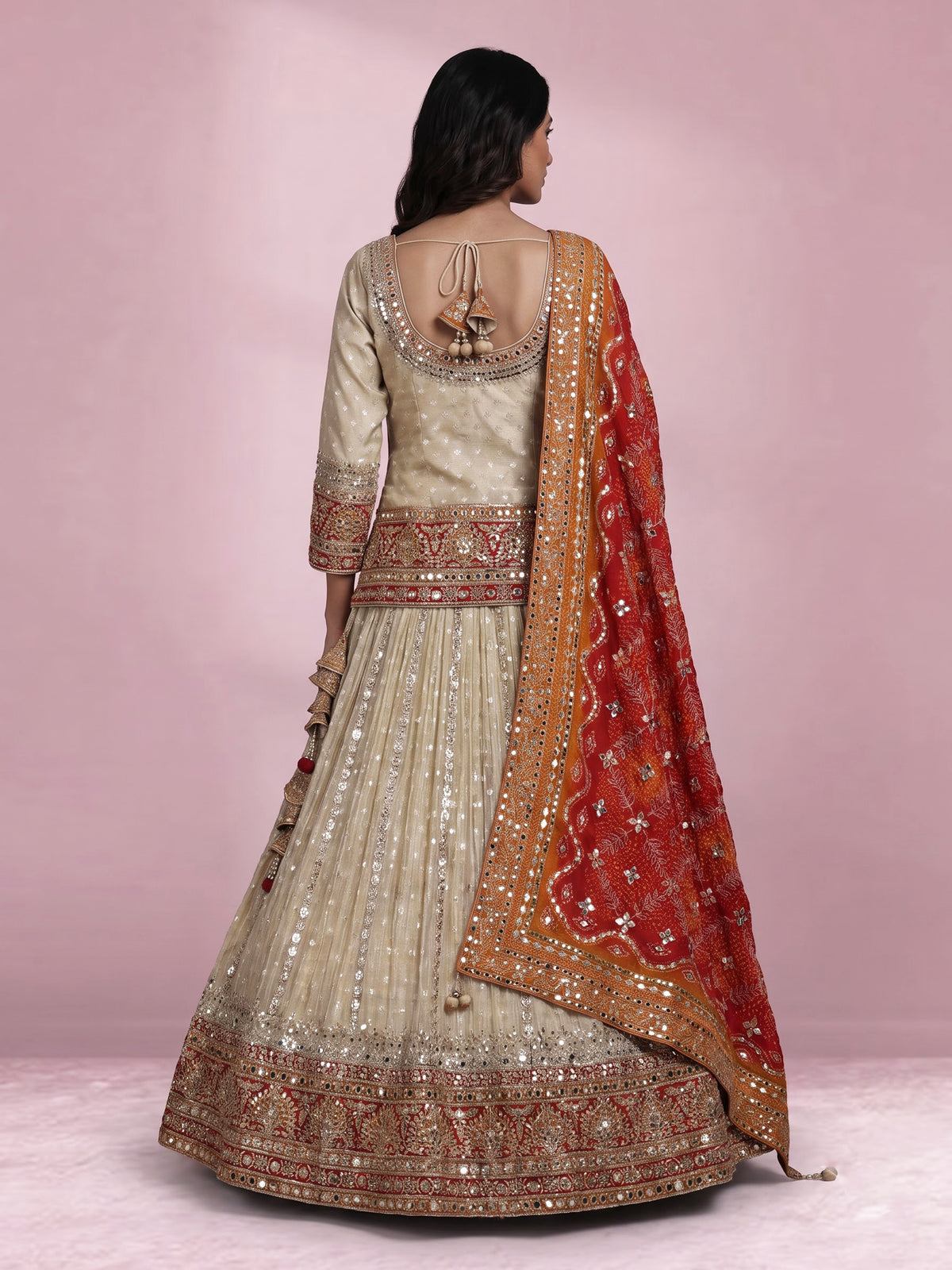 Off white wedding women lehenga choli