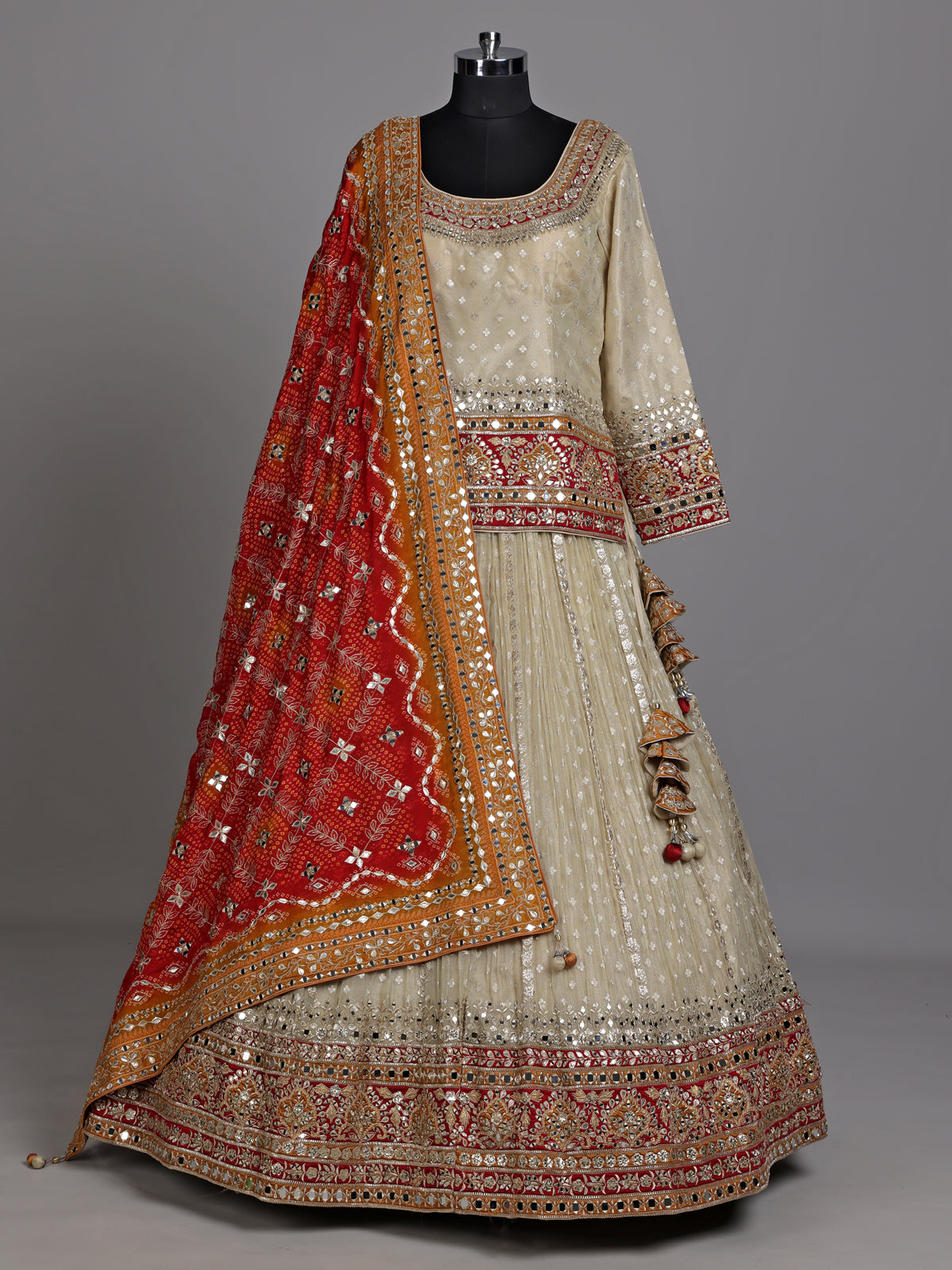 Off white wedding women lehenga choli