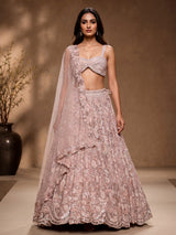 Pink baroque designer women lehenga choli