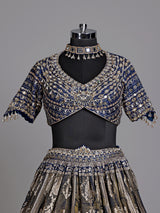 Blue royal tapestry women lehenga choli
