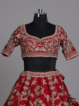 Red royal mughal women lehenga choli