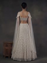 Beige mermaid flare women lehenga choli