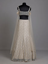 Beige mermaid flare women lehenga choli