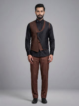 Coffee brown shawl lapel tuxedo set