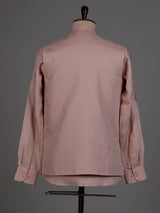 Dusty rose pink waistcoat set with zardozi medallion crest