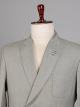 Grey micro textured double breasted formal blazer