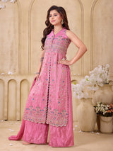 Light pink graceful girls designer palazzo suit