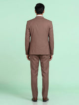 Mocha brown double-breasted coat suit