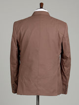 Mocha brown double-breasted coat suit