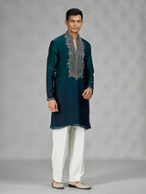 Rama green Persian mens kurta suit