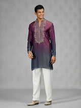 Deep purple Persian mens kurta suit