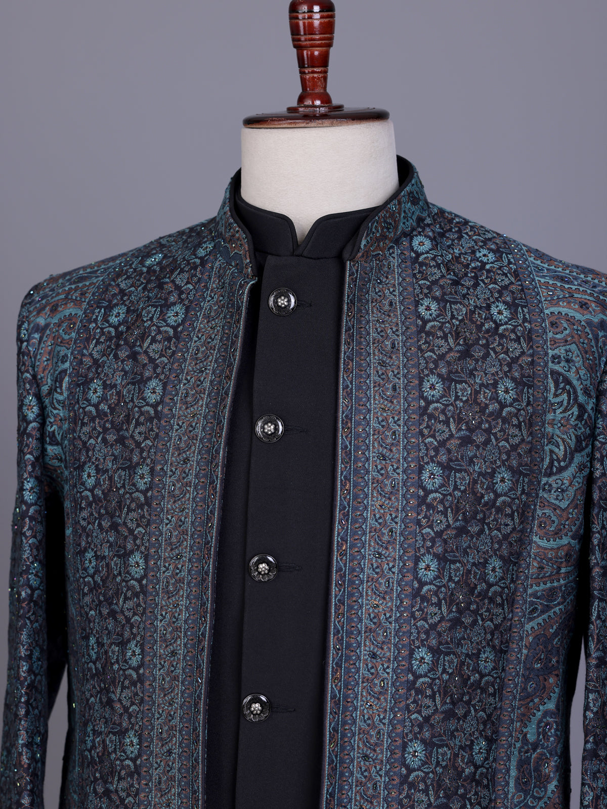 Black couture mens indo western