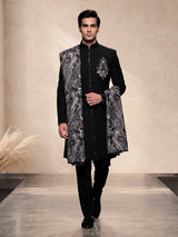 Black zardosi luxury mens indo western