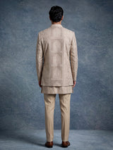 Beige Mughal mens indo western