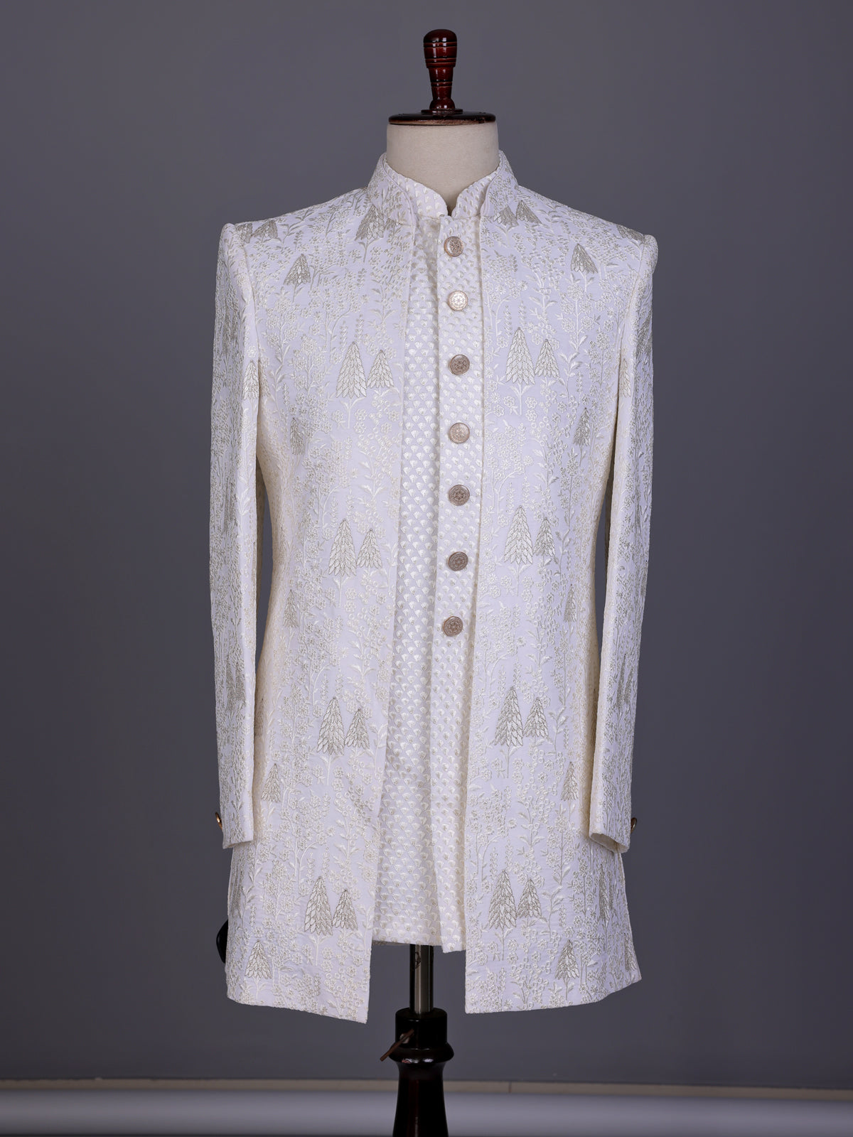 White cypress heritage mens indo western