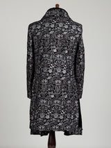 Black georgette slim fit bandhgala indowestern set for mens weddings