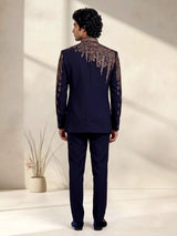 Navy blue regal mens jodhpuri suit