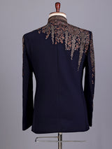 Navy blue regal mens jodhpuri suit