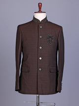 Brown aristocratic mens jodhpuri suit