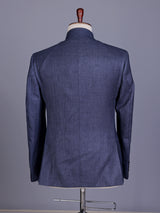 Denim blue tailored mens jodhpuri suit