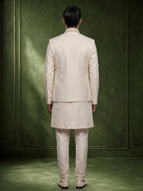 Beige refined mens waistcoat set