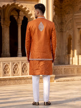 Mustard orange regal mens waistcoat set