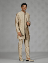 Khakhi light brown premium mens waistcoat set