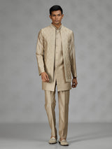 Khakhi light brown premium mens waistcoat set