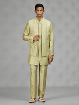 Pastel pista green premium mens waistcoat set