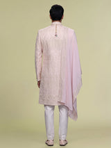 Off white regal mens sherwani with dupatta