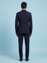 Midnight mens blue terry rayon clasp detail jodhpuri suit