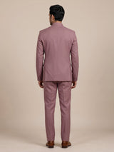Onion mens pink embellished textured jacquard jodhpuri suit for weddings