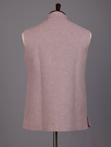 Onion pink zardosi safari waistcoat with embellished chest pocket