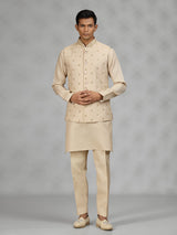 Light gold regal mens waistcoat set