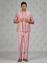 Onion pink floral mens waistcoat set