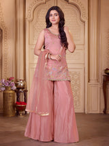 Onion pink girls sharara suit