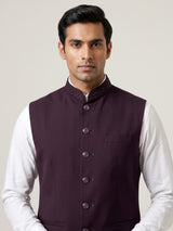 Wine signature mens waistcoat