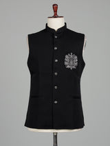 Black royal mens waistcoat