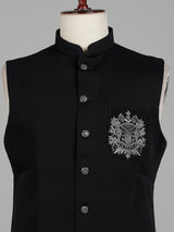 Black royal mens waistcoat