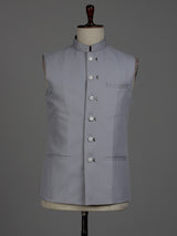 Sky blue refined mens waistcoat