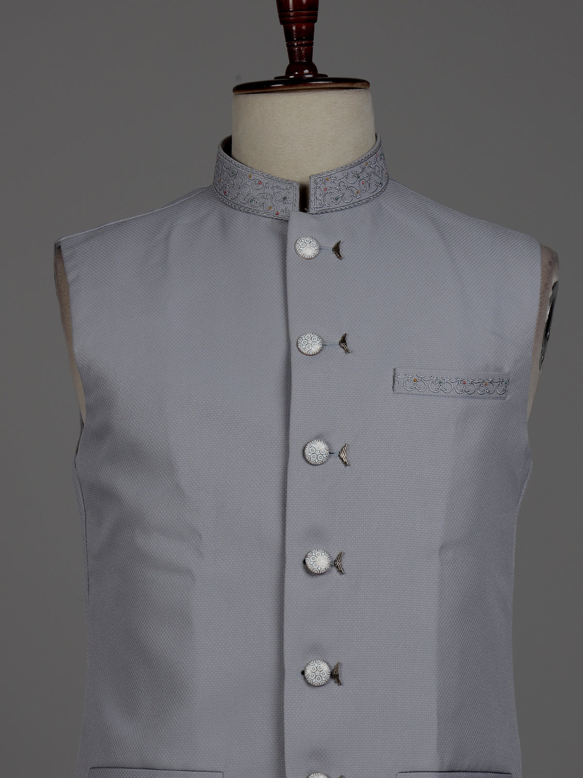Sky blue refined mens waistcoat