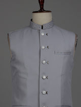 Sky blue refined mens waistcoat