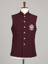 Deep maroon heritage mens waistcoat