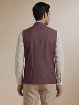 Earthy wine classic mens waistcoat