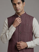Earthy wine classic mens waistcoat