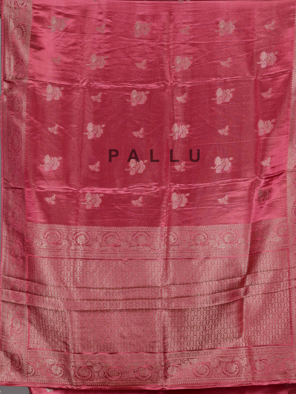Dark peach tissue-silk saree with readymade blouse