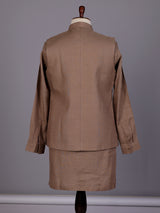 Brown floral thread waistcoat set for mens weddings