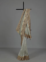 Pastel pista green women saree