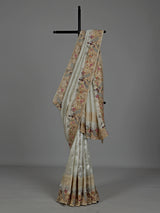 Mint blue peacock women saree